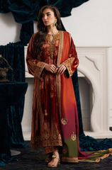 Winter 3PC Velvet Embroidered Suit - BFB0655