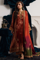Winter 3PC Velvet Embroidered Suit - BFB0655