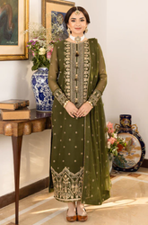 Winter 3PC Velvet Embroidered Suit - BFB0656