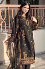 Summer 3PC Lawn Embroidered Suit - BFB0661