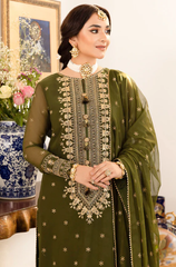 Winter 3PC Velvet Embroidered Suit - BFB0656