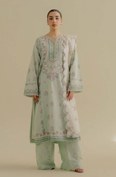 Summer 3PC Lawn Embroidered Suit - BFB0635