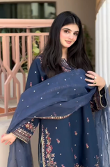 Summer 3PC Lawn Embroidered Suit - BFB0679