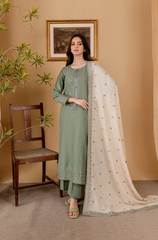 Summer 3PC Lawn Embroidered Suit - BFH00050