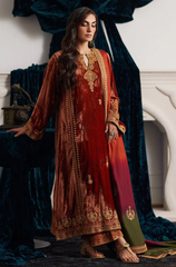 Winter 3PC Velvet Embroidered Suit - BFB0655