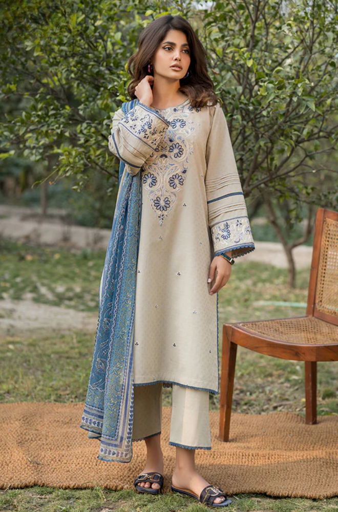 Summer 3PC Lawn Embroidered Suit - BFB0671