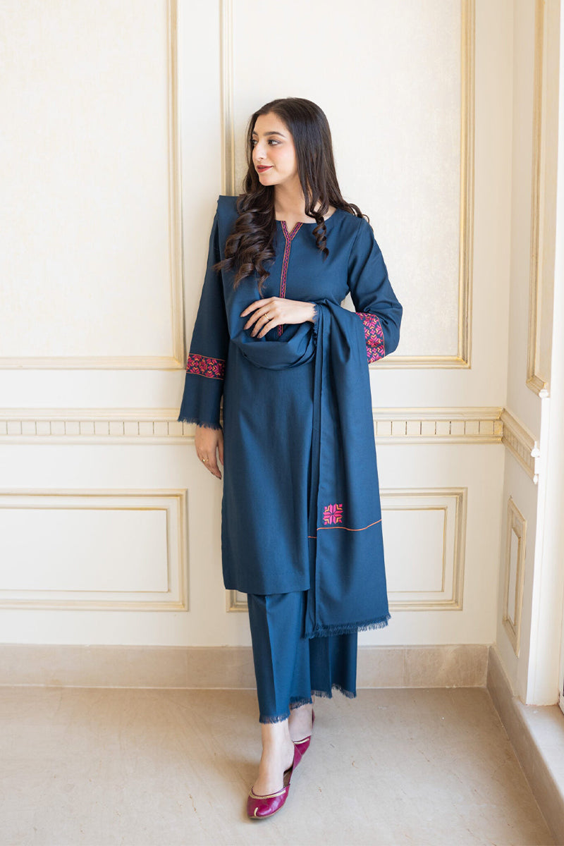 Winter 3PC DHANAK EMBROIDERED BF70