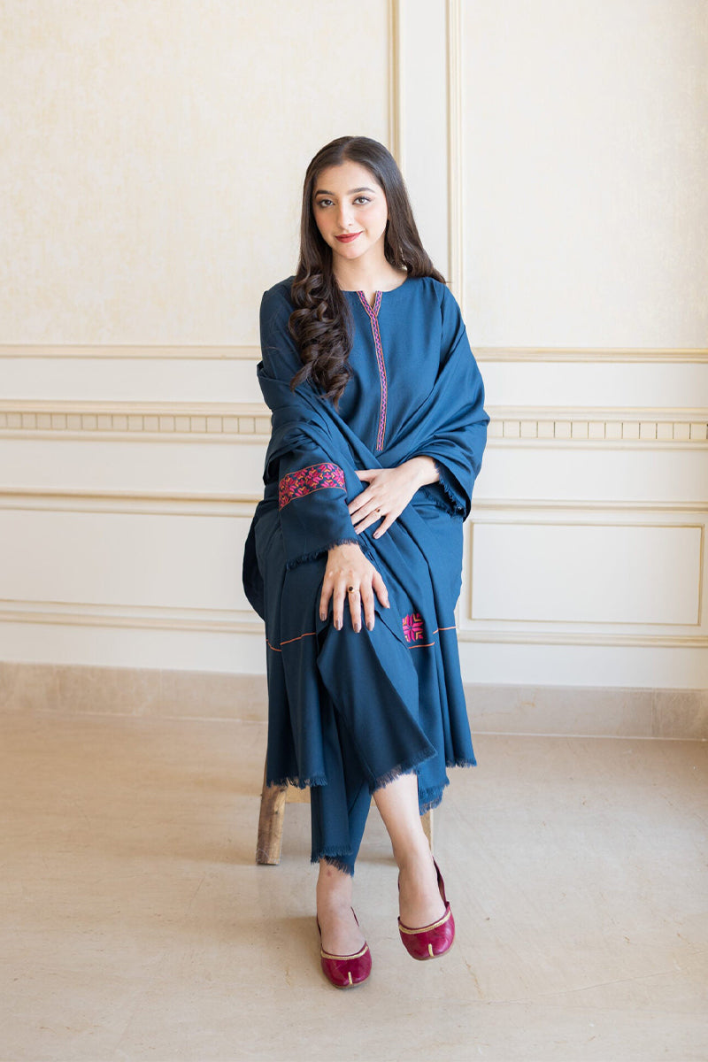 Winter 3PC DHANAK EMBROIDERED BF70