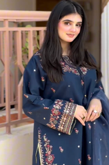 Summer 3PC Lawn Embroidered Suit - BFB0679