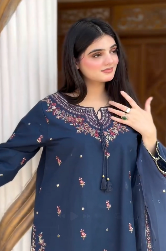 Summer 3PC Lawn Embroidered Suit - BFB0679