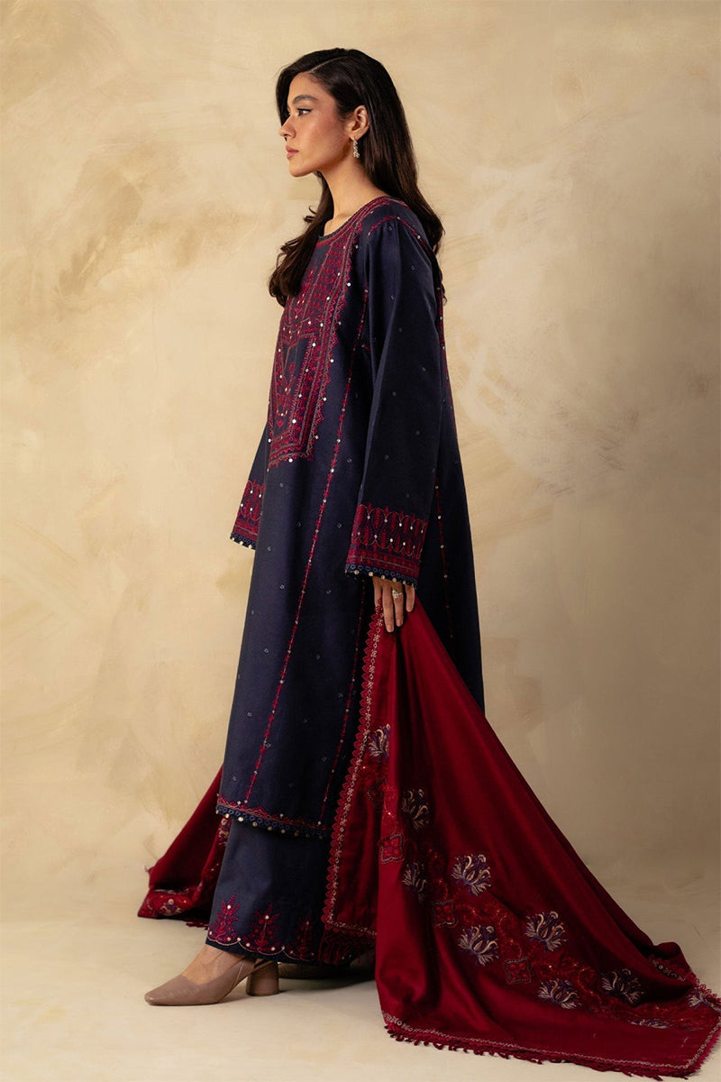 Winter 3PC DHANAK EMBROIDERED BF80B